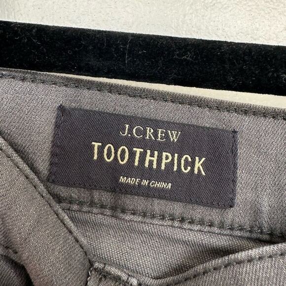 J. Crew High-Rise Toothpick Jeans in Charcoal Wash, Size 25 - Picture 4 of 9